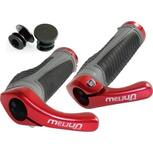 Bicycle handlebar set mountain bike handlebar pair lock rubber lock comfort meat ball ride non-slip shock horn handle