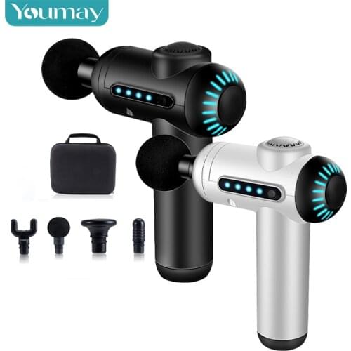 Youmay Mini Massage Gun Deep Tissue Pocket Fascia Gun Electric Body Back Neck Massager Pain Relief Muscle Relaxation Vibrator