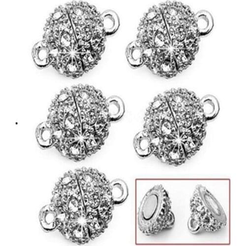 1Pc Tibetan Silver 10mm Copper Magne Clasp For Necklace Pendant Carrier Connector DIY Jewelry Findings Fastener Jewelry Making