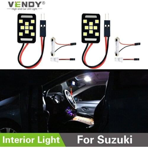 2pcs LED Panel Light Car Interior Dome Bulb Lamp For Suzuki Swift Vitara SX4 Kizashi Jimny Grand Vitara Samurai mazda 3 2 cx5 6