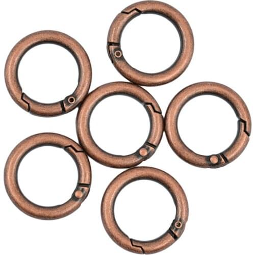 3/6pcs Round Push Gate Snap Open Hooks Spring Key Carabiner Camping Crafts