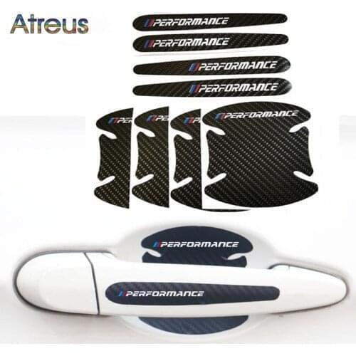 4Pcs Sports Performance Car Door Handle Stickers For BMW E46 E90 E60 E39 E36 F30 F10 F20 X5 E70 E53 G30 E91 E34 F31 Accessories