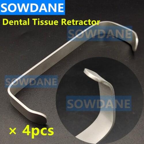 4 pcs Dental Surgical Tissue Retractor Twin Hold Lip and Cheek Opener Handheld Retractors Double Ends Surgical Instrument Tool