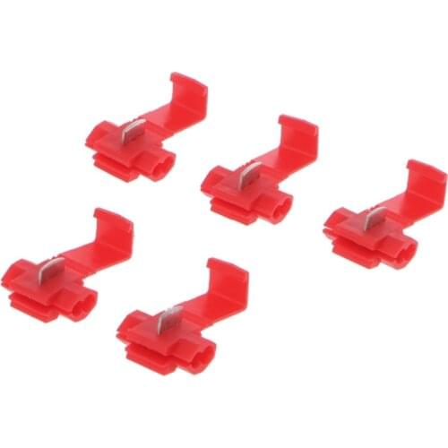 50pcs/set PVC Wire Crimp Terminals Connector New Quick Splice Wiring Cable Clamp Red Connection Car Wholesale Maintenance Tools