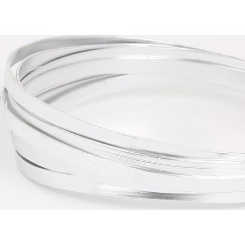 3m/piece (5mm width 1mm thickness) Flat aluminum wire Aluminum crafts materials aluminium metal necklace Bracelet jewelry making