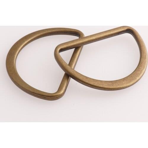Antique bronze D Buckles Metal D Rings Flat D Rings Belt Strap Buckles Purse Notions Strong Buckles hardware