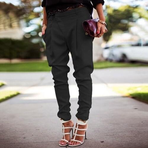 Black Pencil Pants For Women Fashion Office Work Elegant Trousers 2021 New Casual Slim Thin Korean Pockets Ankle-Length Pants