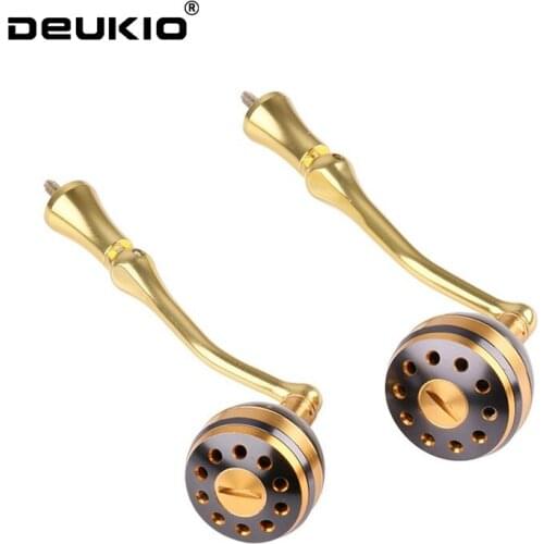DEUKIO Fishing Spining Reel Handle Knob Modification Part Brand Fishing Reel Accessorie Tool Stainless Steel Fishing Handle DW