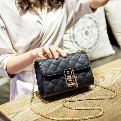 Designer Chain Shoulder Messenger Bags Female PU Leather lattice High Quality Crossbody Bags For Women