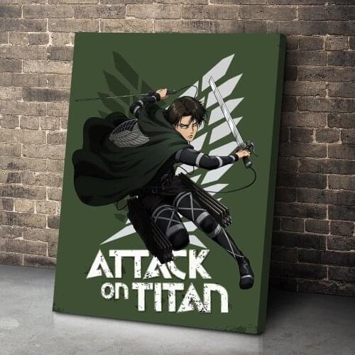 Home Decor Attack On Titan Canvas Painting HD Prints Anime Levi Ackerman Pictures Wall Art Modular Frame Poster For Living Room