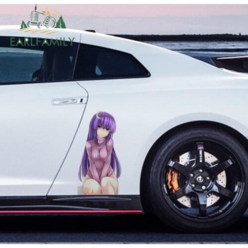 EARLFAMILY 43cm x 22.8cm For Sexy Anime Girl Big Car Stickers Funny Car Accessoires Decal Campervan JDM Motorcycle Sticker