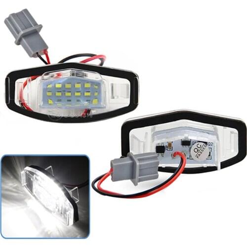 JanDeNing 2pcs Error Free 18 LED License Plate Lights For Honda Accord Civic City Odyssey MR-V/Pilot