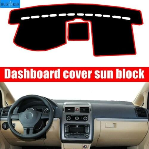 Car Dashboard Cover Mat Dashmat Pad Anti-UV Sun Shade Instrument Panel Carpet For Volkswagen VW Touran 2004-2016 Car Accessories