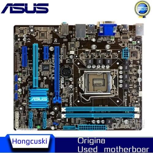 For ASUS P8H77-M LE 1155 Desktop Motherboard H67 Socket LGA 1155 DDR3 USB3.0 SATA3 uATX motherboard used