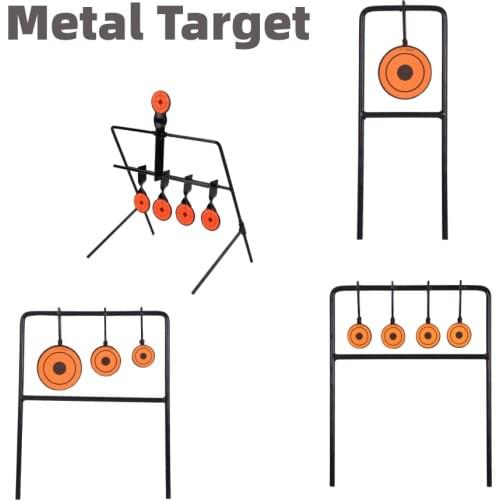 Metal Auto-reset Airsoft Target Toys Air Soft BB Gel Paint Ball Pistol Rifle Guns Tactical Shooting Practice Accersories CS Gift