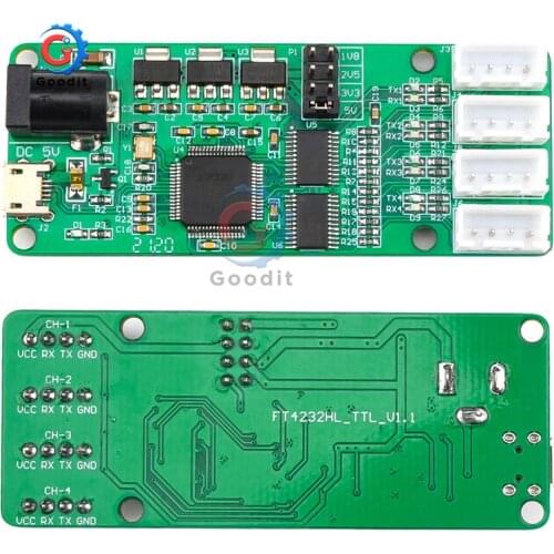 USB to 4-way TTL module UART serial port module FT4232HL 3.3V2.5V1.8V