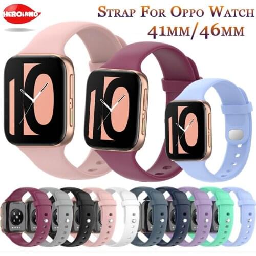 Soft Silicone Watch Strap For Oppo Watch 41mm 46mm Watchband Colorful Wristband Sport Band Bracelet For Oppo Watch 46mm 41mm