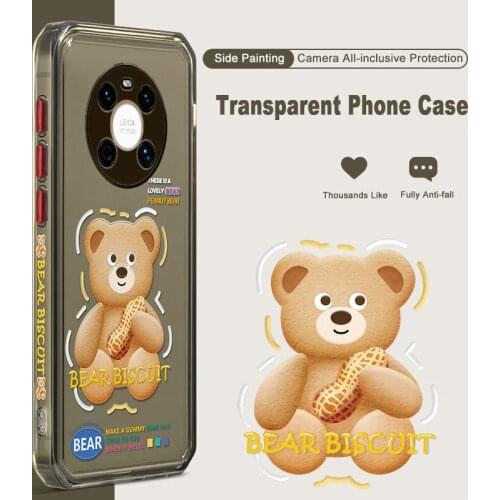 ASINA Soft TPU Case For Huawei Mate 40 30 Pro Cute Cartoon Transparent Cover Bumper For Huawei Honor 30 Pro View 40 Funda Coque