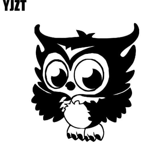 YJZT 14.5CM*15.9CM Cute Owls Vinyl Car-styling Decoration Decal Car Sticker Black/Silver Accessories C11-1060