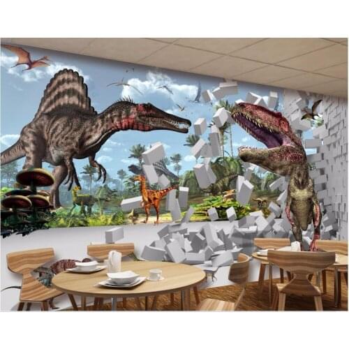 WDBH custom mural 3d wallpaper on a wall The dinosaur kingdom Childrens home decor 3d wall murals wallpaper for living room