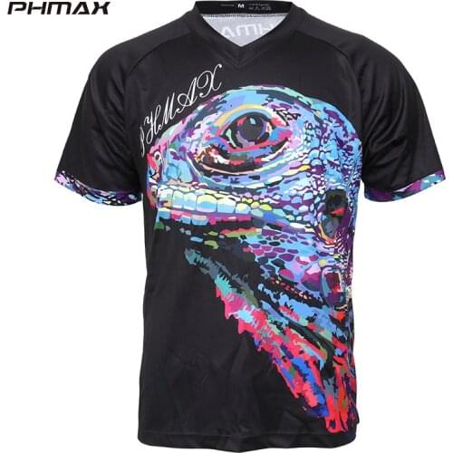 PHMAX Cycling Clothing Downhill Jerseys Motocross Racing Breathable Quick dry Bike DH Shirt Cycling Jersey Clothing MTB T-Shirt