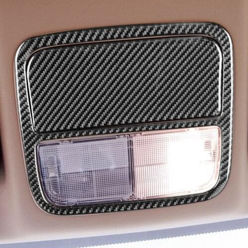 Genuine Carbon Fiber Car Front Reading Light Frame Cover Trim Sticker For Honda CRV 2007-2011