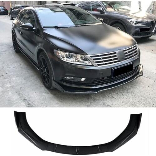 Applicable To For Volkswagen Passat CC Accessories 3Pcs Car Front Bumper Split Lip Body Kit Spoiler Diffuser Deflector 2009-2018