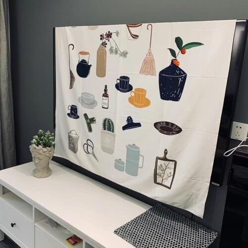 Simple illustration tapestry creative home background painting background cloth explosions hanging cloth hotel cafe decoration