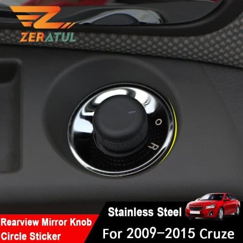 Zeratul Car Rearview Mirror Knob Rear View Circle Sticker for Chevrolet Cruze Sedan Hatchback 2009 2010 2011 2012 2013 2014 2015