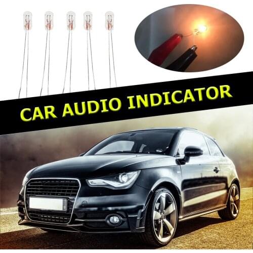 Gear Indicator Light Instrument Audio Panel 5x T3 14V Universal Car Bulbs Amber for Outdoor Parts Personal Car Supply
