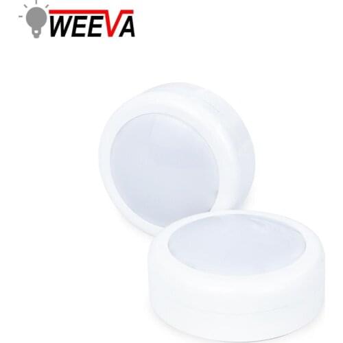 LED Puck Light Under Cabinet Lamp RGB 12 Colors Dimmable 21 Key Wardrobe Cupboard Stair Hallway Kitchen Closet Wall Lighting 8W