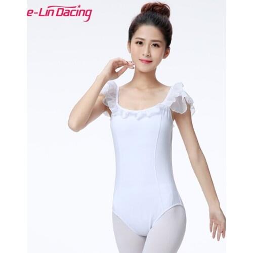 Slim Costume For Ballet Woman Adult Dance Leotards Sleeveless Gymnastics Practice Bodysuit Dress For figure Skating Ballet Wear