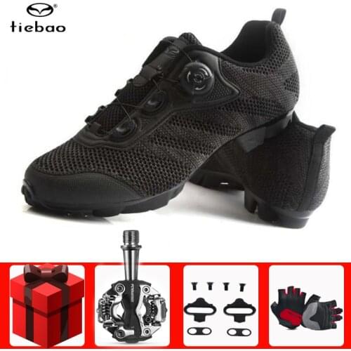 Tiebao Cycling Shoes Men sneakers Sapatilha Ciclismo Mtb Lightweight Self-locking bicicleta chaussure vtt Mountain Bike Shoes