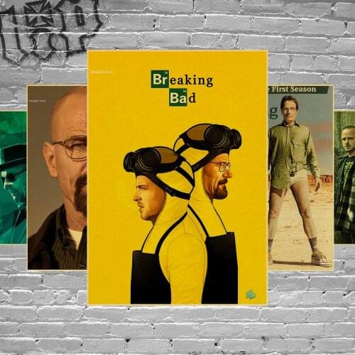 Vintage Posters Breaking Bad classic American drama retro kraft paper poster / BAR PUB HOME WALL DECOR