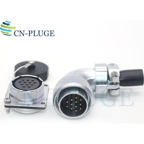 WEIPU WS28 Right Angle Metal round Waterproof Connector 12 Pin Square Panel Mount Connector plug socket IP67