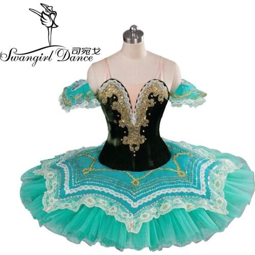 Women green professional tutus adult ballet tutu classical ballet tutu ballet costumes for competitionBT9090