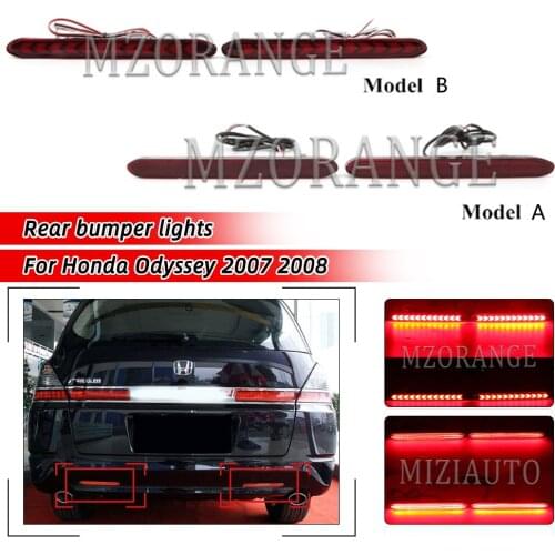 1 Pair LED Rear Bumper Light For Honda Odyssey 2007 2008 Reflector Brake Tail Lights