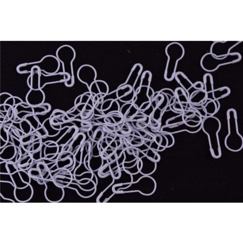 1000 pcs Pear Shaped white color copper metal white safety pins brass safety pins length (20mm)