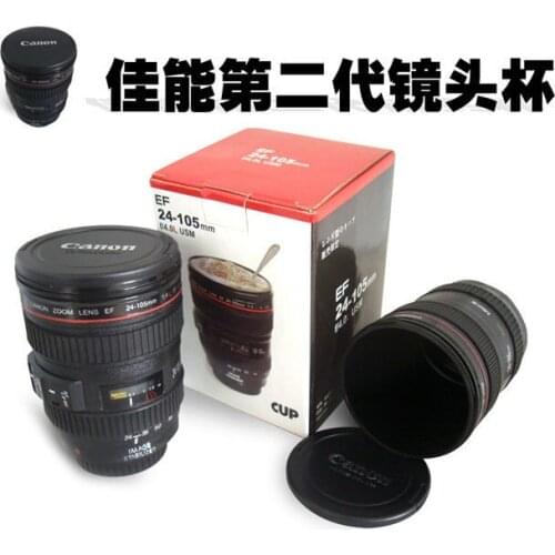20pcs/lot New free shipping promotion gift creative gift product self-stirring camera lens coffee cup mugs