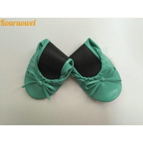 2016 Wholesale top quality silver folding pu leather ballet shoes for traveling