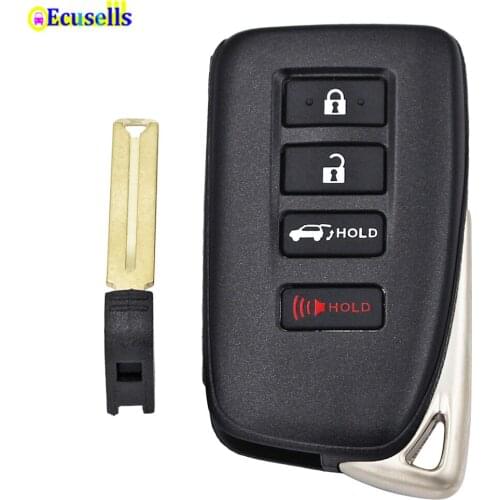 4 Button Smart Remote Control Key Case Shell Fob (SUV) for Lexus RX350 RX450h NX200t NX300h with Matt Face TOY12 Blade