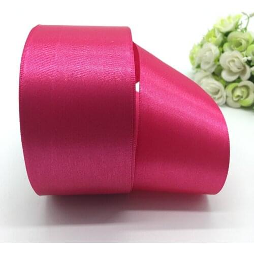 5Yards/lot 50mm Rose Satin Ribbon Bow Craft Decor Wedding Christmas Party Decoration DIY Craft Sewing Supplies
