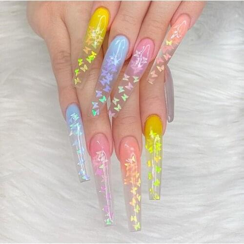 500g NEON Glitter Sequins MOUSE-HEAD Plastic Manicure Flakes MilkTEA/Ribbon/Maple/Hollow*Star/PUZZLE Rainbow Neonglitter *PD103