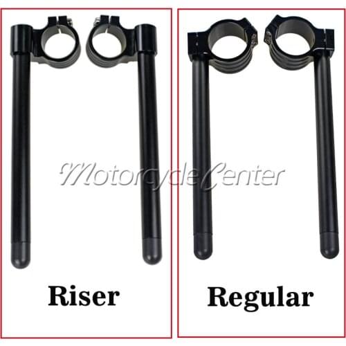 53mm Clip Ons Riser Regular Clip-on Fork Tube Racing CNC Handlebars For Ducati 848 1098 748 916 996 Biposto Black