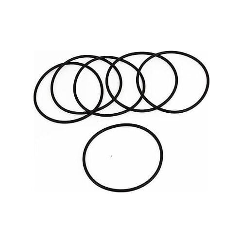 6 Pcs 68mm External Dia 3mm Thickness Industrial Rubber O Rings Seals Black