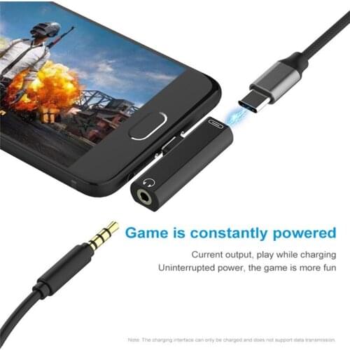 Type C Phone Adapter Type C To 3.5mm Splitter 2in1 Headphone 3.5 mm Jack Connector