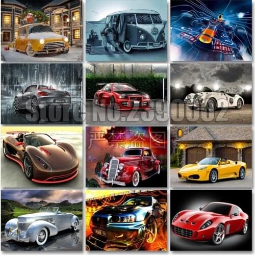 DIY Diamond Paintings Sports Car Needlework Home Decoration Picture Cross Stitch Diamond Embroidery Mosaic Full Square Stickers