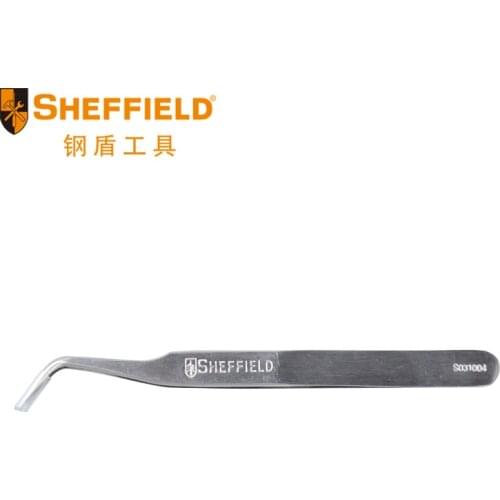 Antimagnetic stainless steel tweezers elbow wide tip clamp hardware tool wire clamp