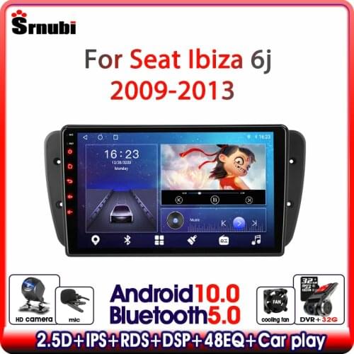 2Din Android 10 Car Radio For Seat Ibiza 6j 2009 2010 2011 2012 2013 Multimedia Video Player Navigation GPS Stereo DVD Head unit