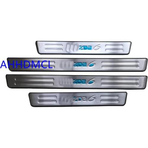 Car Welcome Pedal Threshold Strip Door Sill Strip For Mazda 6 2004 2005 2006 2007 2008 2009 2010 2011 2012 2013 2014 2015